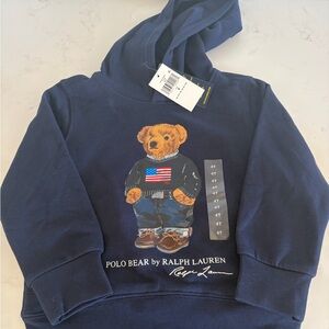 Ralph Lauren Navy Polo Bear Hoodie for Kids